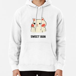 Kawaii Cute Kitten As Sweet As Bun,Cute Cat Designs Pullover Hoodie