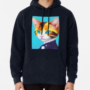 Cat van Gogh 1 Pullover Hoodie
