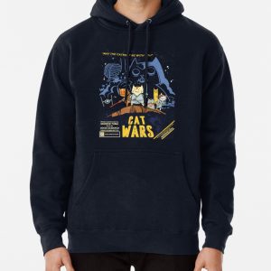 Funny Cat Wars Movie Pullover Hoodie