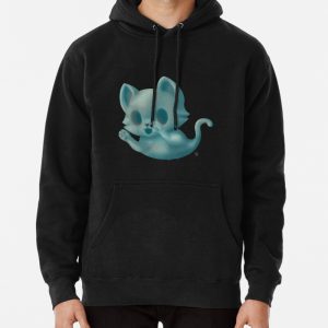Adorable Ghost Cat Pullover Hoodie
