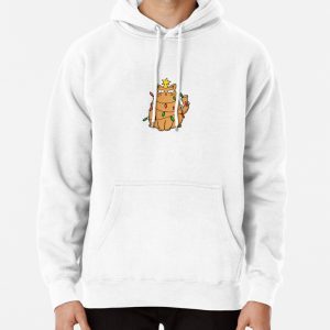 Orange Christmas Kitty is Unsure Pullover Hoodie