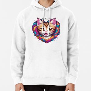My Valentine Kitty Cat Pullover Hoodie