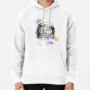 Colorful Cute Astronaut Cat - Pullover Hoodie