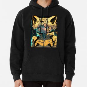 Anime cat girl ( future neon cyberpunk ) Pullover Hoodie