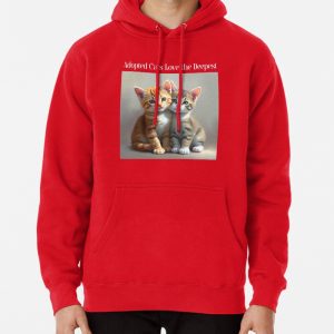 Adopted Cats Love the Deepest Cat Rescue Pullover Hoodie