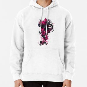 Cat Art Pink Pullover Hoodie