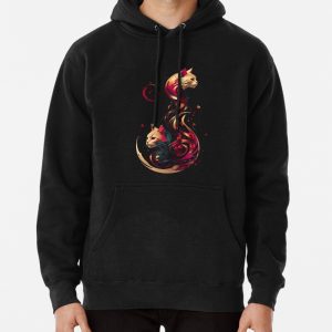 Cat Abstract Art 2 Pullover Hoodie