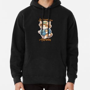 Adventure Awaits Cat wearing a Backpack Pullover Hoodie