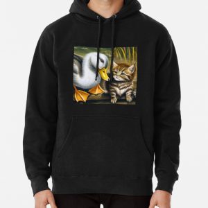 The cat and the duck Pullover Hoodie