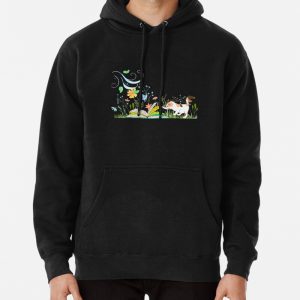 Cute Kitty Reading a Book Pullover Hoodie