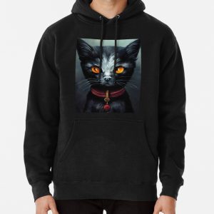 Cute black cat Pullover Hoodie