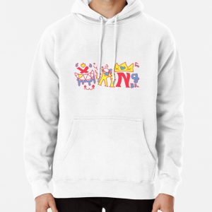 The happy mural on black Pullover Hoodie
