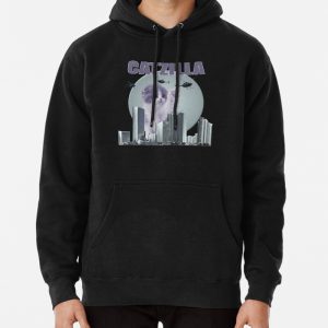 Catzilla Funny Cat Shirt, Funny Cat T-shirt, Cat Lover Pullover Hoodie