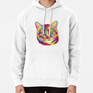 Cute Colorful Cat Pullover Hoodie