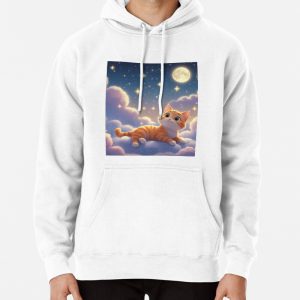 A cute little orange cat Pullover Hoodie