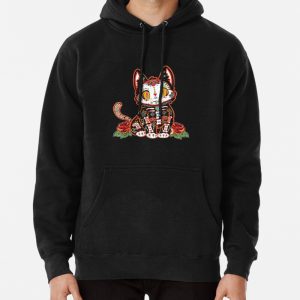 Cat skeleton cute Pullover Hoodie