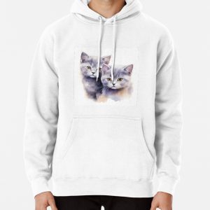 British shorthair cat British shorthair cat cute design Pullover Hoodie