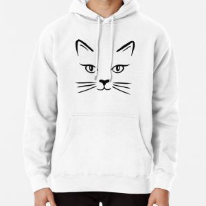 Cute Cat Face Pullover Hoodie