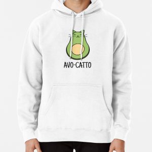 Avo-catto Cute Avocado Cat Design Pullover Hoodie