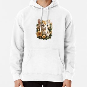 Cute sticker, cute cat, kitten Pullover Hoodie