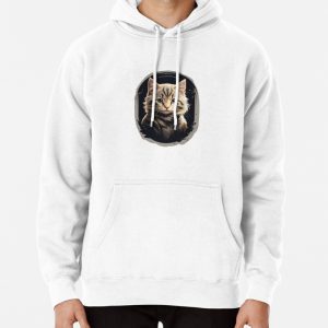 Cute sticker, cute cat, kitten Pullover Hoodie