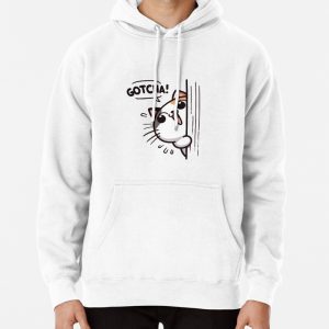 Cat peeking Pullover Hoodie