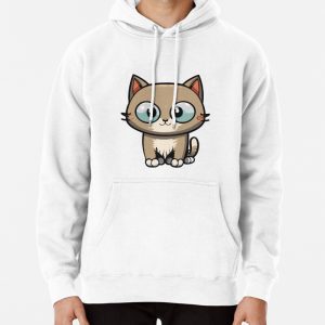 Tabby cartoon cat Pullover Hoodie