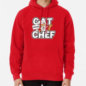 Chef Cat Says Meow Pullover Hoodie