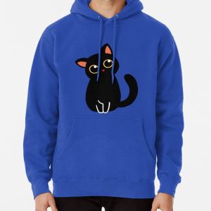 Adorable Black Cat Pullover Hoodie