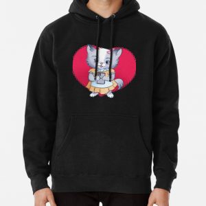 CUTE KITTY , HEART CAT Pullover Hoodie
