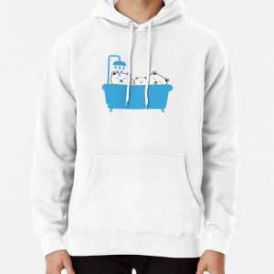 Cute cat take shower,Cat in bathtub Pullover Hoodie