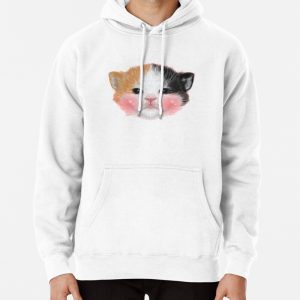 Cute Adorable Real Cat Blushing Pullover Hoodie