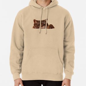Brown cute cat Pullover Hoodie