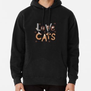 Adorable love cat Life is better with cat Pullover Hoodie