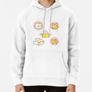 Cute Cat STICKER Cat cute stickerpack Pullover Hoodie