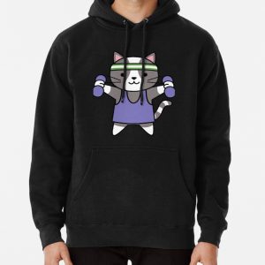 GYM KITTY, GYM TIME, GYM CAT Pullover Hoodie