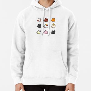 9 Separate Cute Cat Doodles in a Pack,Cute Cat Doodle Sticker 9 Pack Pullover Hoodie