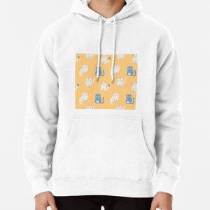 Cute cat yellow pattern Pullover Hoodie