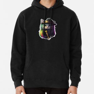 Cat Miaw Rainbow Wizard Funny #8 Pullover Hoodie