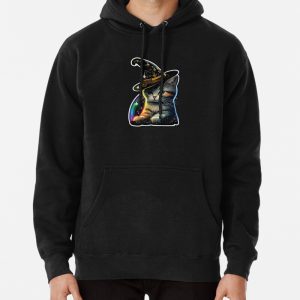 Cat Miaw Rainbow Wizard Cute #9 Pullover Hoodie