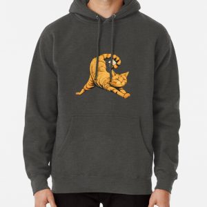 Cat Stretching Pullover Hoodie