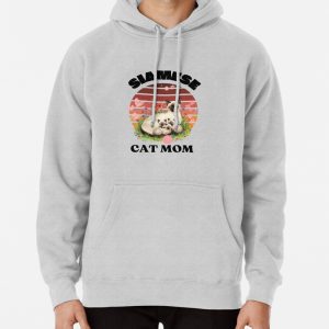 Siamese cat mom Pullover Hoodie