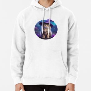 Cute Witchy Kitten Pullover Hoodie