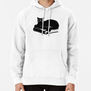 Cat Studying Pullover Hoodie