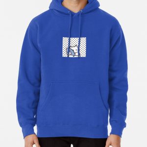 Cute cat holding a fish Pullover Hoodie