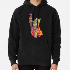 Aesthetic cat space Pullover Hoodie