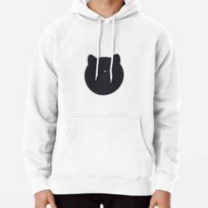 Black Kitty Sticker Pullover Hoodie