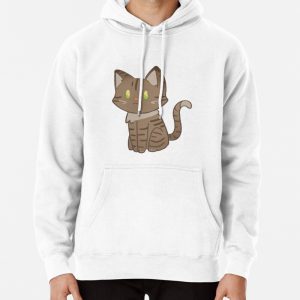 Chibi Cat Design - Brown Striped Cat Pullover Hoodie