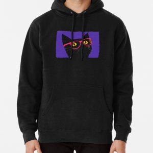 Hipster cat Pullover Hoodie