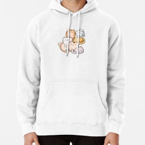 Adorable Uwu Cat Stickers Pullover Hoodie